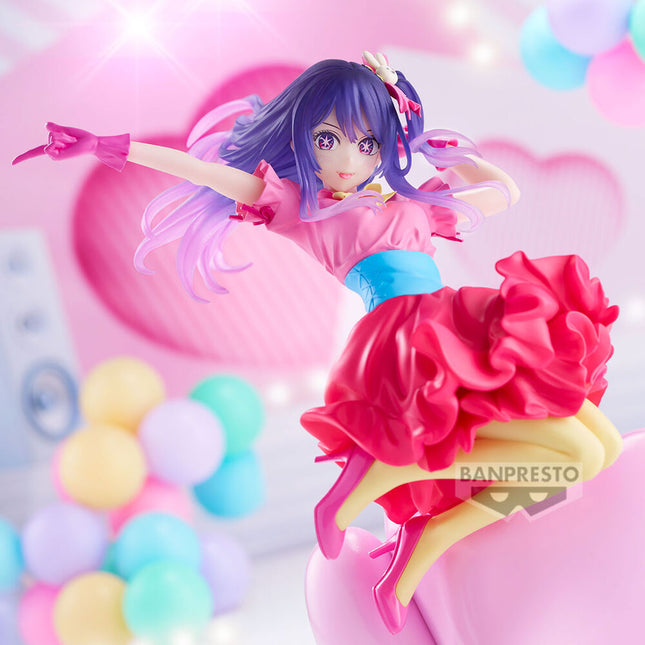 Ai Hoshino Poppin Heart figure, front detail with star eyes and blue waist sash