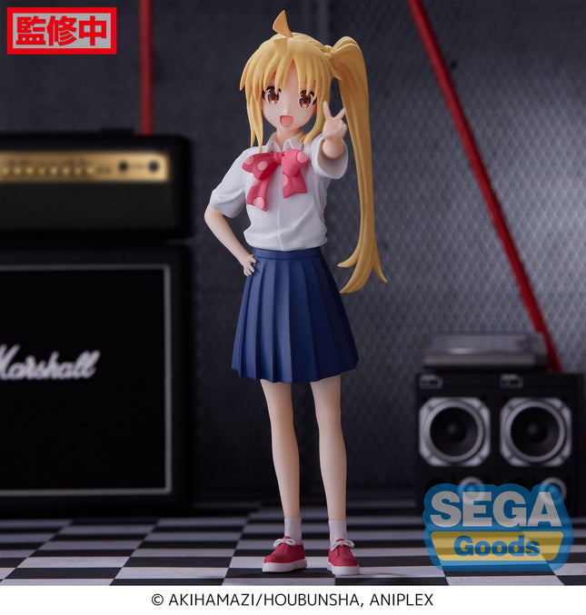 Nijika Ijichi Desktop x Decorate Collections figure by SEGA, front view in school uniform; speakers are background props