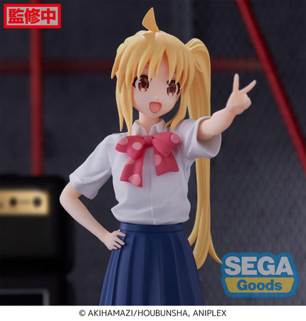Nijika Ijichi Desktop x Decorate Collections figure, close-up of face and pink polka-dot bow