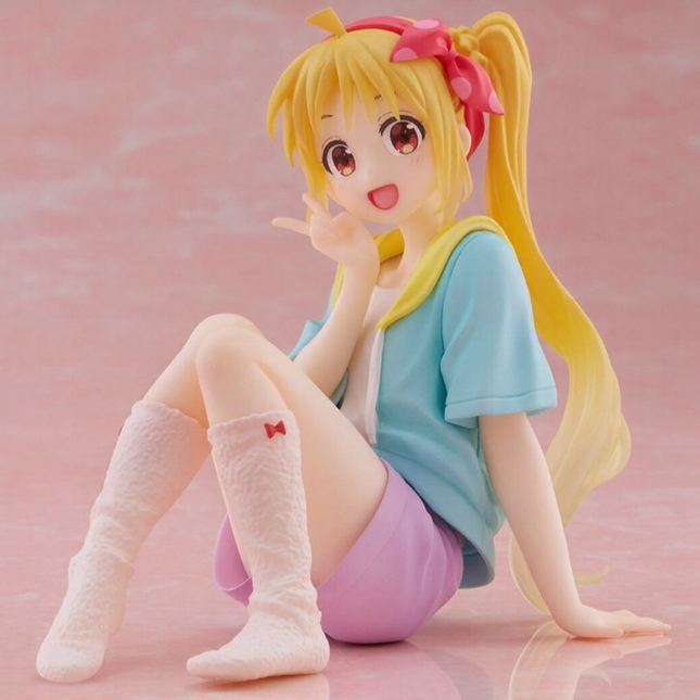 Nijika Ijichi Desktop Cute Roomwear regular version, alternate angle showing her blue hooded jacket and fluffy socks