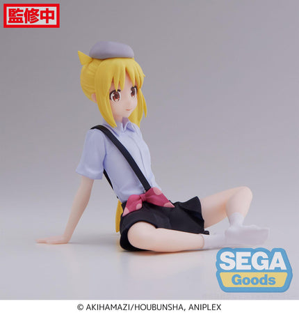 Nijika Ijichi PM Perching figure, alternate angle with pale blue shirt and black skirt
