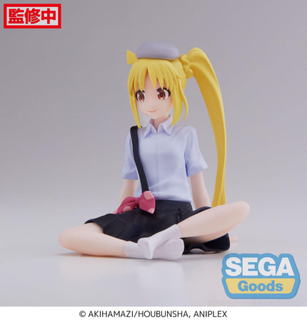 Nijika Ijichi PM Perching figure, front view with pink bow accent and white socks