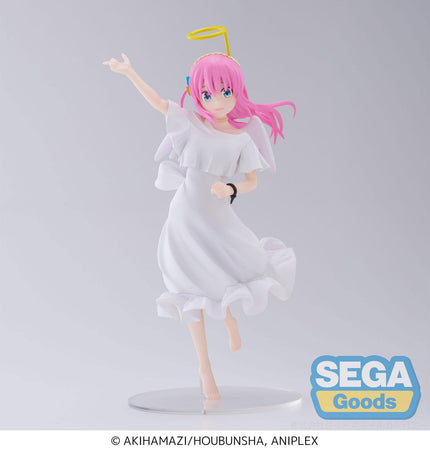 Hitori Gotoh angel Luminasta figure, full pose with raised arm and clear base