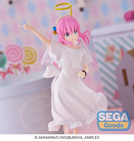 Hitori Gotoh angel Luminasta figure, side detail with golden halo