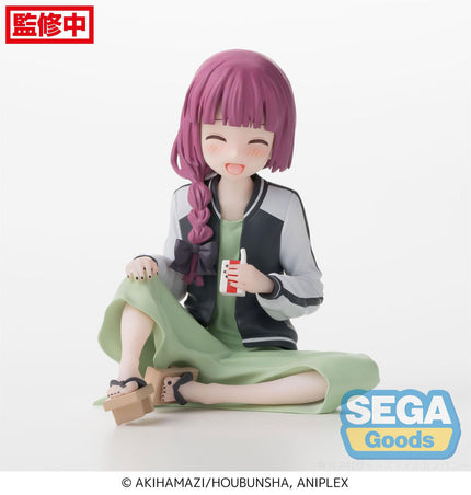 Kikuri Hiroi PM Perching figure by SEGA, seated with drink carton and pale green dress