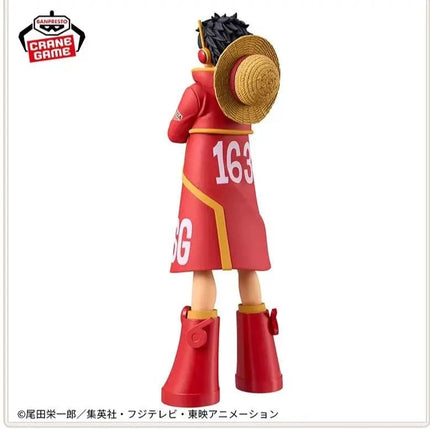Luffy SSJ Coat Anime Figure – 16cm Banpresto One Piece Collectible - OrbiTopia