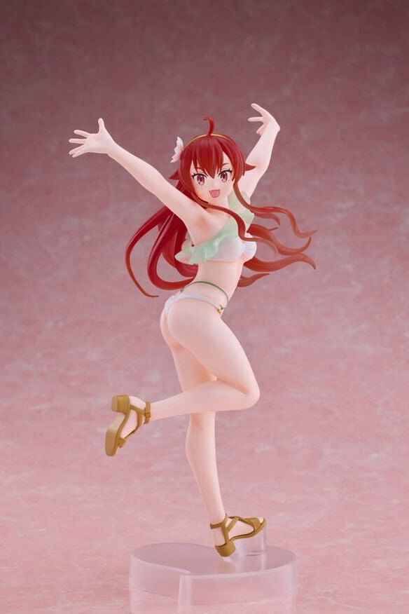 Eris Boreas Greyrat Ravitier swimsuit figure by Taito, raised arms and mint green frills