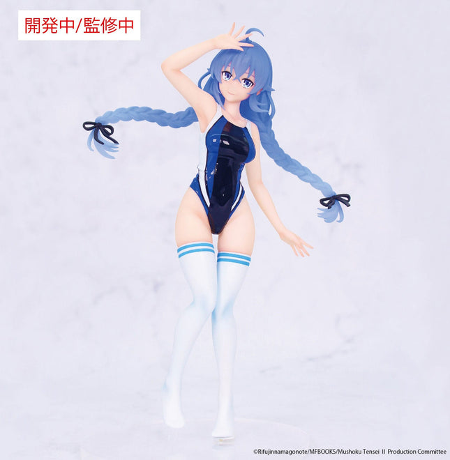 Roxy Migurdia Competition Swimwear Vivit figure by System Service, front view with raised hand and twin braids
