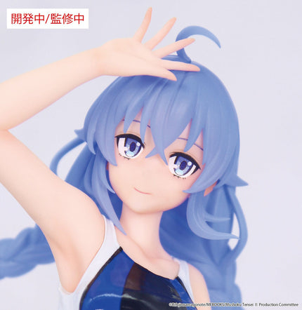 Roxy Migurdia Competition Swimwear Vivit figure, close-up of face and raised-hand pose
