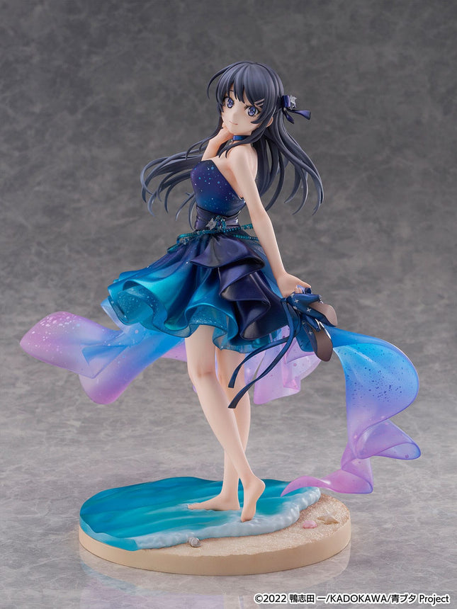 Rascal Does Not Dream of Bunny Girl Senpai - Mai Sakurajima - Starry Dress Ver. Shibuya Scramble Figure 1/7 Scale Figure (CyberZ) — product image 1