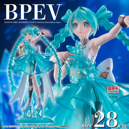 Hatsune Miku - Emerald Gem - Evolve Clearluxe Figure (Banpresto) — product image 4