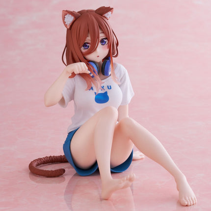 The Quintessential Quintuplets - Miku Nakano - Cat Room Wear Ver. Desktop Cute Figure (Taito) — product image 1