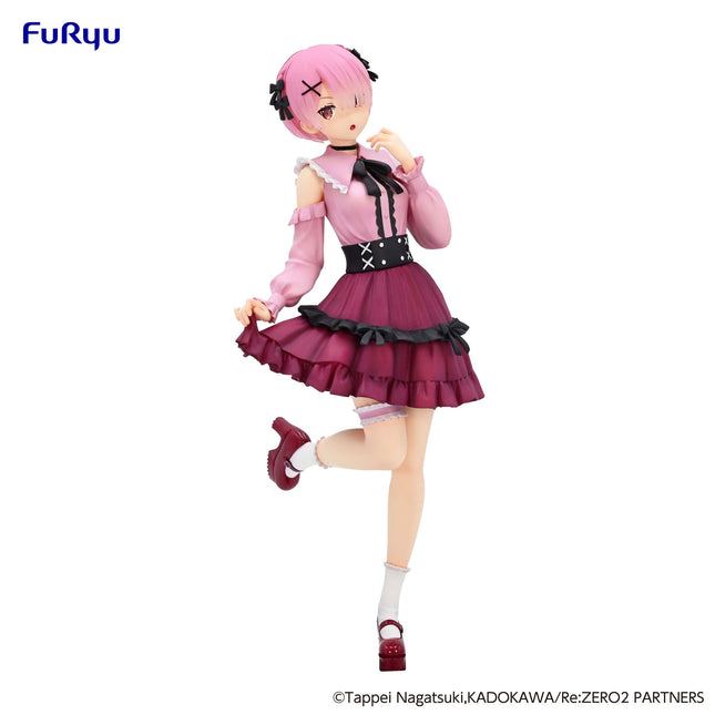 Re:Zero - Ram - Girly Outfit Pink World Trio-Try-iT Figure (Furyu) — product image 2