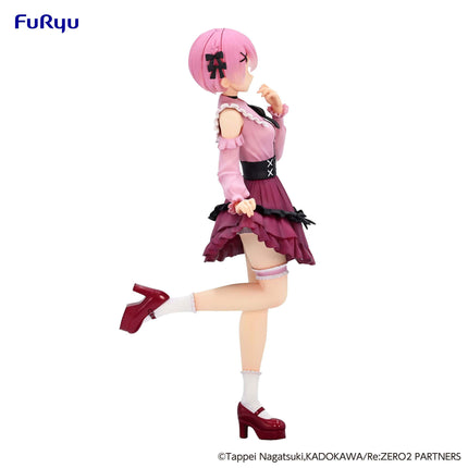 Re:Zero - Ram - Girly Outfit Pink World Trio-Try-iT Figure (Furyu) — product image 9