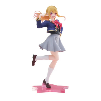 Ruby Hoshino regular Coreful school uniform figure on a pink star-shaped base