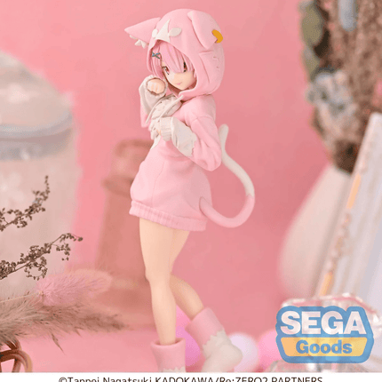 Re:Zero - Ram - Mofumofu Pack (Puck) Luminasta Figure (SEGA) - ORBITOPIA FIGURES LTD