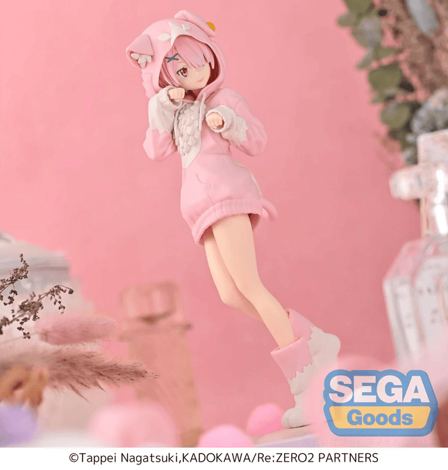 Re:Zero - Ram - Mofumofu Pack (Puck) Luminasta Figure (SEGA) - ORBITOPIA FIGURES LTD