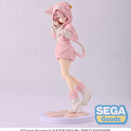 Re:Zero - Ram - Mofumofu Pack (Puck) Luminasta Figure (SEGA) - ORBITOPIA FIGURES LTD