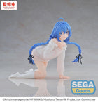Roxy Migurdia Season 3 Yumemirize figure by SEGA, kneeling in white sleepwear with blue braids