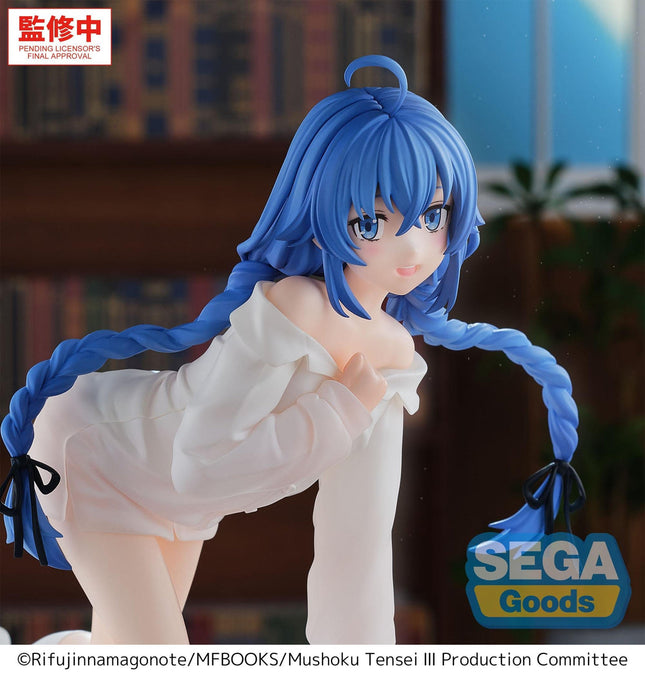 Roxy Migurdia Yumemirize figure, face and white sleepwear close-up